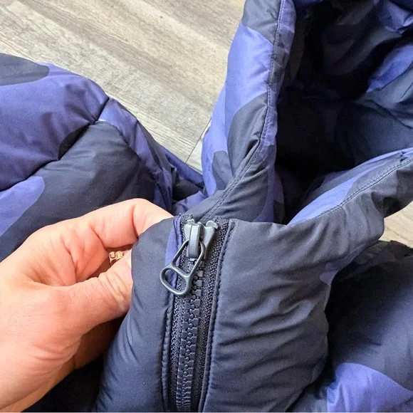 Uniqlo x Marimekko Ultra Light Down Cocoon Parka Jacket Blue Women’s S - Picture 7 of 16